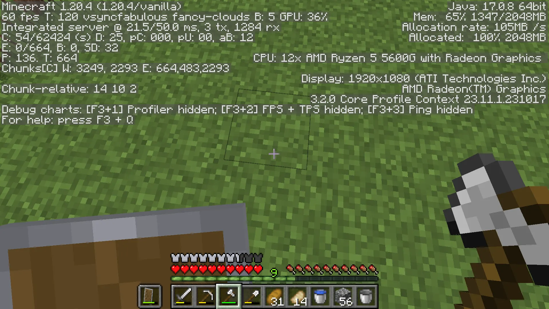 premendo fn+f3 non compaiono le coordinate